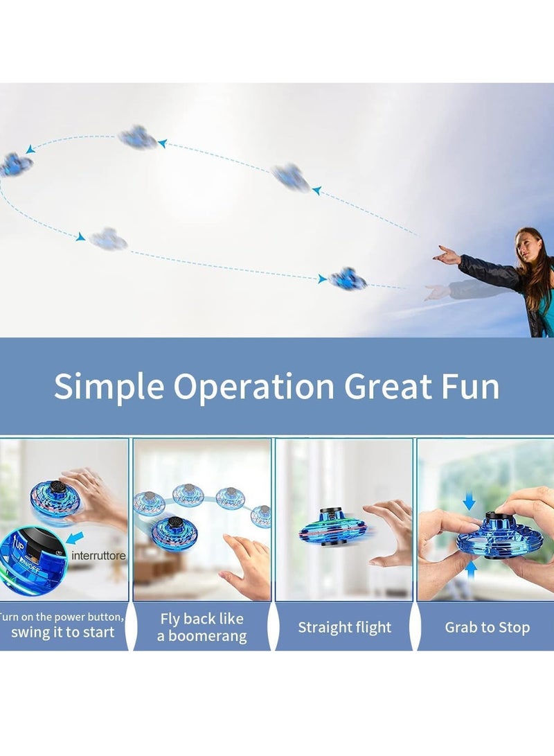 ARGT لعبة الطائرة الدوارة التي تتحكم بها باليد ARGT | طائرة بوميرانغ صغيرة مع أضواء RGB | كرة سحرية UFO تدور 360° للعب في الداخل والخارج - Image 2