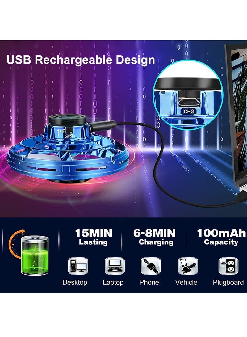 ARGT لعبة الطائرة الدوارة التي تتحكم بها باليد ARGT | طائرة بوميرانغ صغيرة مع أضواء RGB | كرة سحرية UFO تدور 360° للعب في الداخل والخارج - Image 4