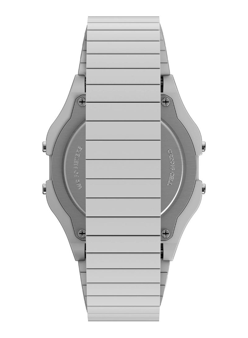 Timex Resin Digital Unisex's Watch With White Stainless Steel TW2U93700 - Image 3