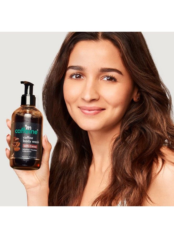 MCaffeine غسول الجسم بالقهوة والكاكاو لبشرة منتعشة ومرطبة؛ رائحة الشوكولاتة التي لا تقاوم؛ منظف الجسم الغني بفيتامين إي لبشرة ناعمة؛ جل استحمام خالٍ من الكبريتات للرجال والنساء 200 مل - Image 3