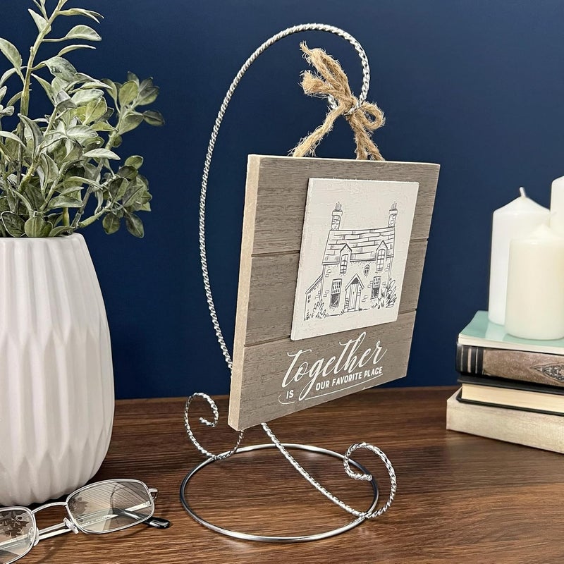 Bard's Twisted Silver Ornament Stand, Large, 12.25" H x 5.5" W x 7.5" D, Pack of 2 - Image 3