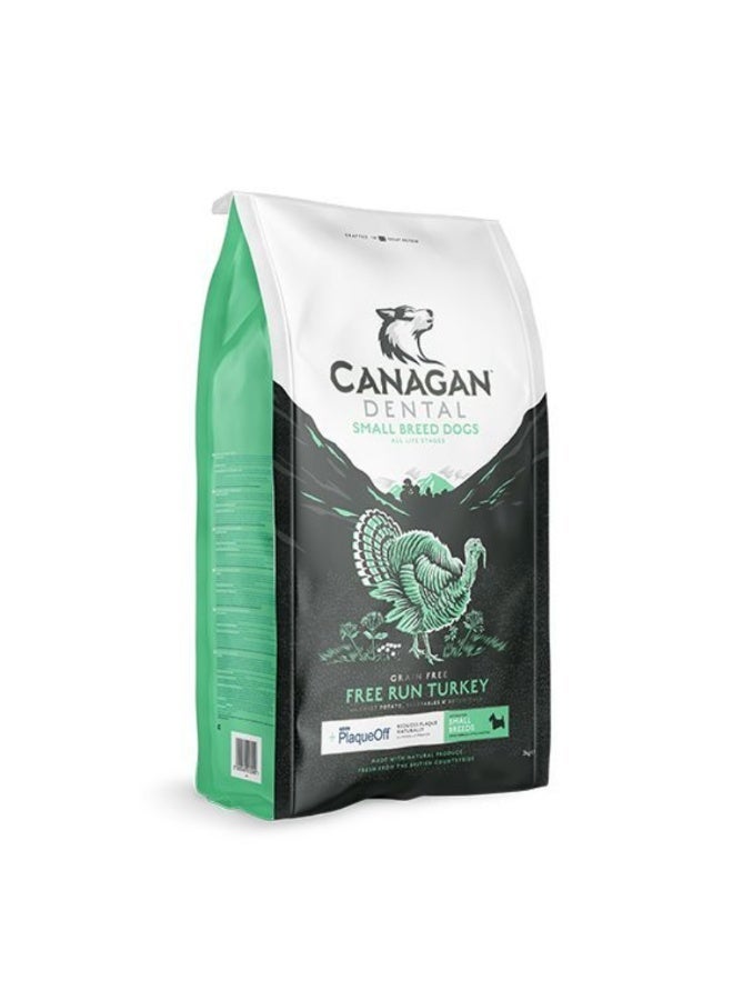 Canagan Dental Free Run Turkey Small Breed Dry Dog Food - 2kg - Image 1