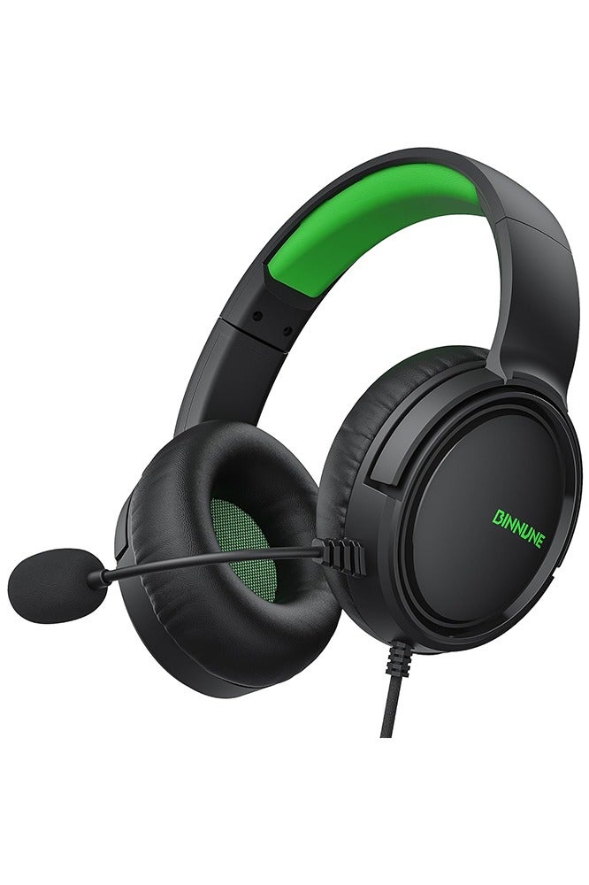بنيون سماعة ألعاب، سماعات ألعاب سلكية فوق الأذن مع ميكروفون إلغاء الضوضاء لأجهزة NS/PS4/PS5/Xbox/الكمبيوتر اللوحي/iPad - Image 1