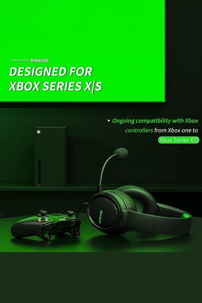 بنيون سماعة ألعاب، سماعات ألعاب سلكية فوق الأذن مع ميكروفون إلغاء الضوضاء لأجهزة NS/PS4/PS5/Xbox/الكمبيوتر اللوحي/iPad - Image 4