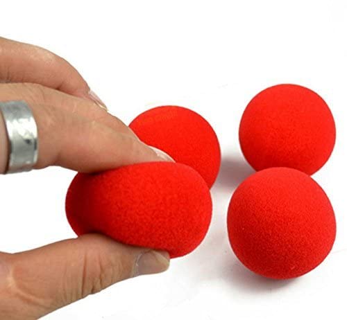 he andi 1.75 inch Red Sponge Soft Ball Close-Up Magic Street Classical Comedy Trick Props (12PC) - Image 3
