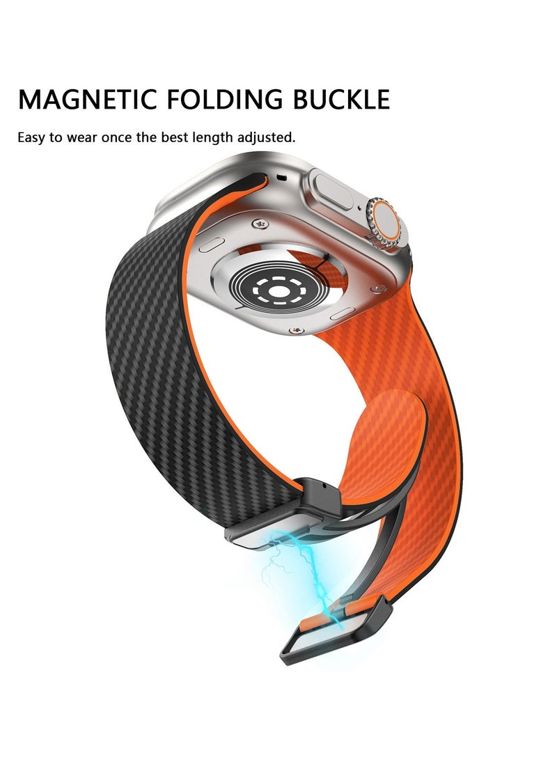 X-level Bands Compatible with Apple Watch 38mm 40mm 41mm Series 9/8/7/SE/6/5/4/3/2/1 IWatch Ultra/Ultra 2/ Silicone Strap With Magnetic folding Buckle, Quick Release Silicone Straps for Women Men - Image 3