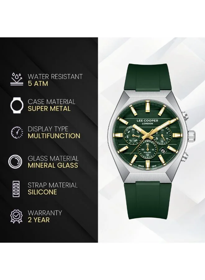 Lee Cooper  Men's Silicone MULTIFUNCTION Watch LC08388.375 - 41 mm for Men | Best Price UAE