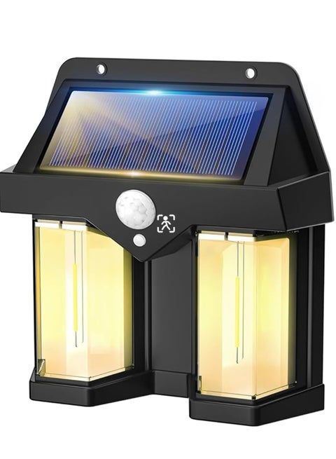 Black Solar Wall Light for Outdoor , Motion Sensor
