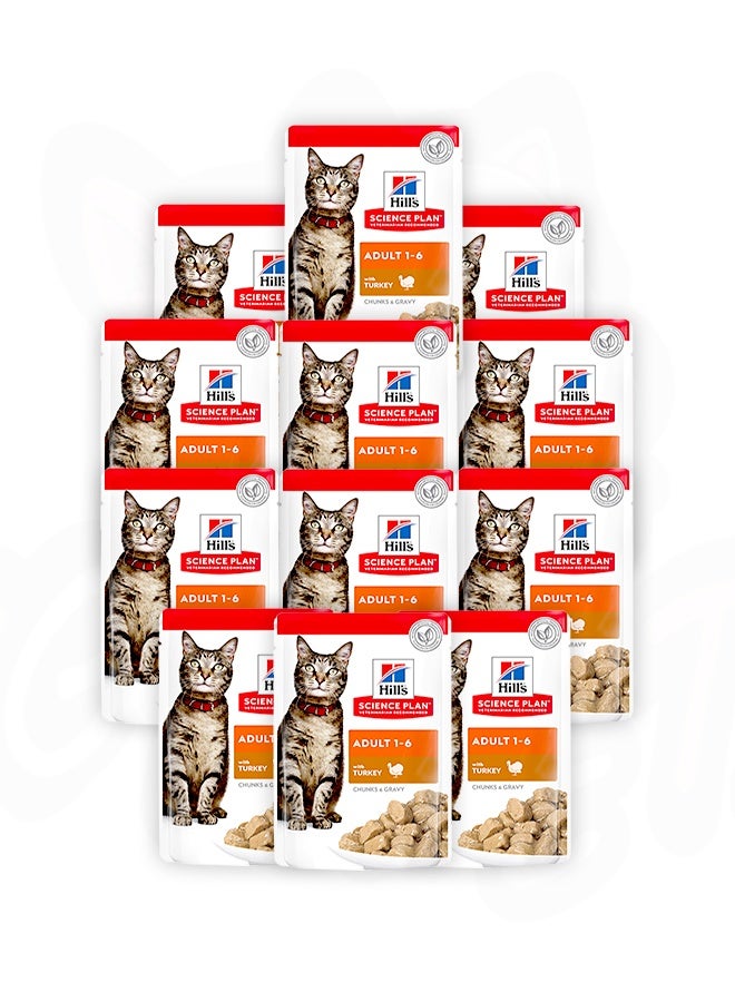 Hills Adult Wet Cat Food Turkey - 85G (Pack Of 12) - Image 1