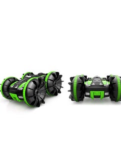 MARGOUN Rc Stunt Car 4WD Remote Vehicle With Double Sided 360 Degrees Rotating Green  - Image 3