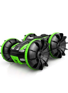MARGOUN Rc Stunt Car 4WD Remote Vehicle With Double Sided 360 Degrees Rotating Green  - Image 4