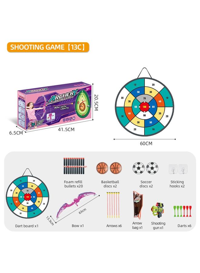الأزرق جي دبليو <منتجات أوروبية وأمريكية جديدة> خمسة في واحد رماية ألعاب القوس والسهم الرياضية الصيفية 3-12 سنة ألعاب رمي في الهواء الطلق - Image 1