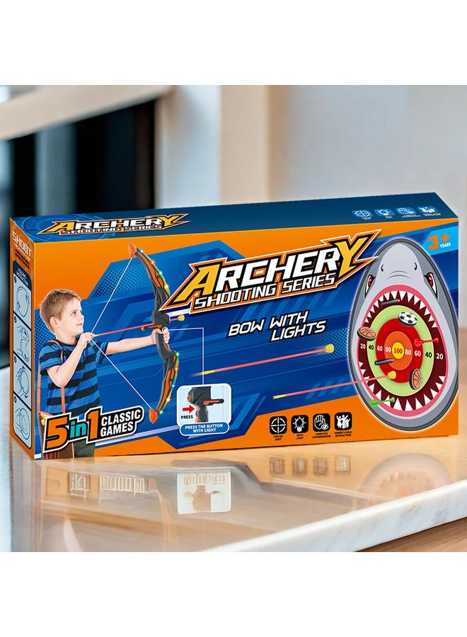 الأزرق جي دبليو <منتجات أوروبية وأمريكية جديدة> خمسة في واحد رماية ألعاب القوس والسهم الرياضية الصيفية 3-12 سنة ألعاب رمي في الهواء الطلق - Image 2