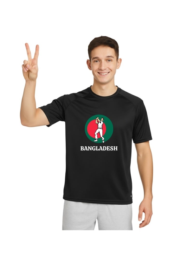PRINTSHOP4ME Bangladesh Cricket T-Shirt For Men – Breathable Dry-Fit Jersey With Round Neck – Ideal For Cricket Practice,Sports Training,Outdoor Activities And Everyday Casual Wear - Image 2
