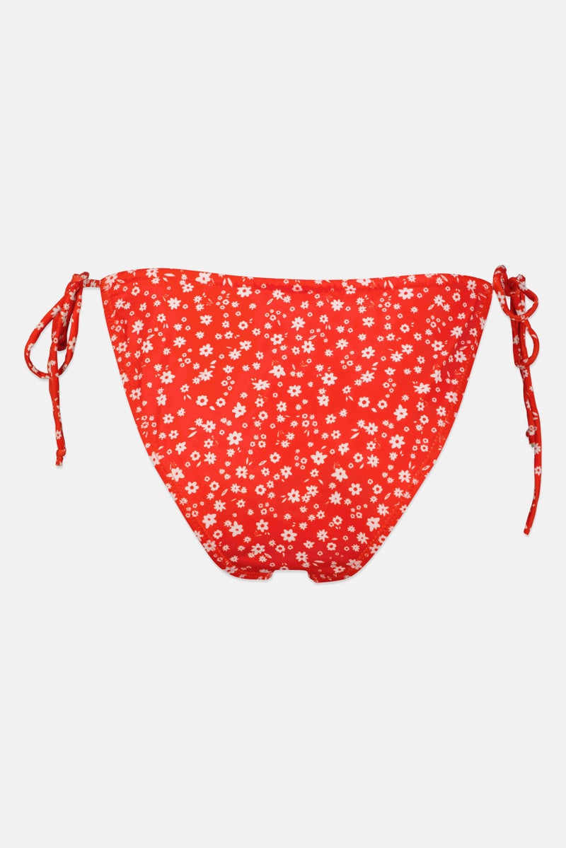 Bershka Women Floral Print Bikini Bottom, Multicolor - Image 3