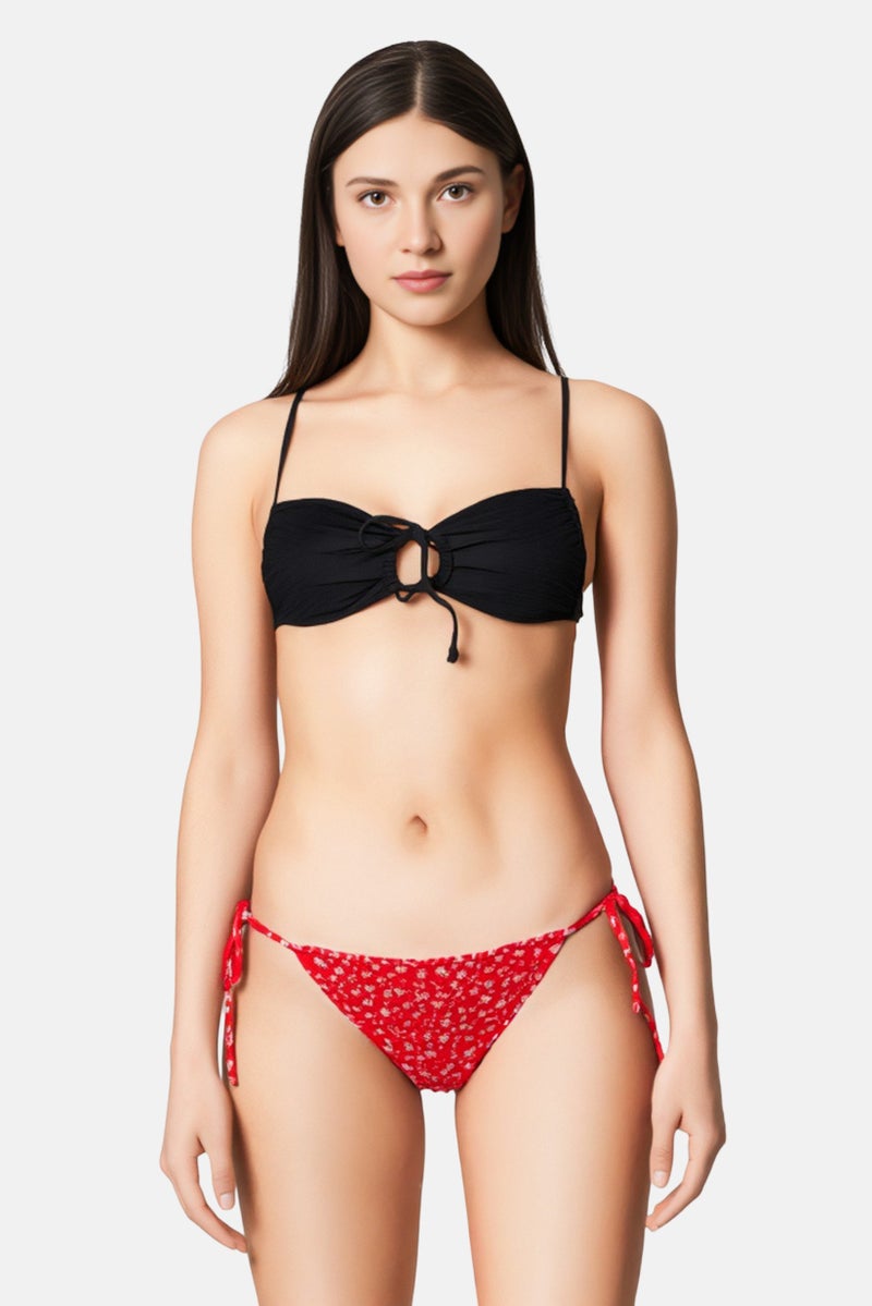 Bershka Women Floral Print Bikini Bottom, Multicolor - Image 1