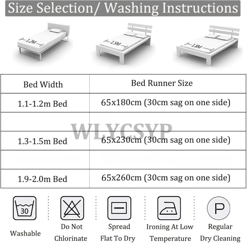 King Size Bed Runner 180 x 65 cm Double Layer - Tassel Design White Solid Color - Fade Resistant Luxury Cover for Bed Sofa Table - Image 5