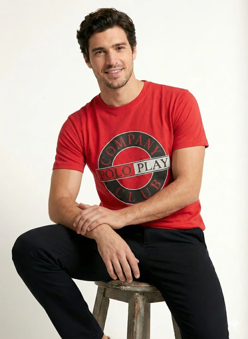 بولو بلاي  Men’s Graphic and Embossed T-Shirt-2 pack