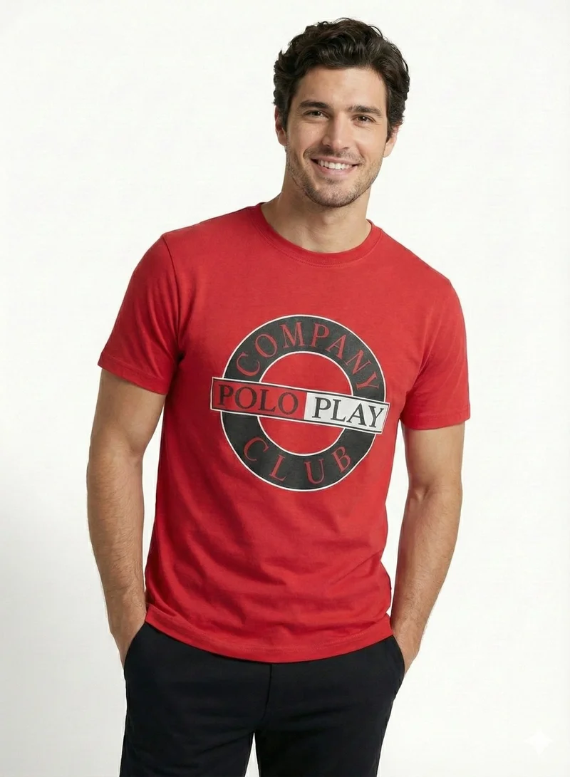 Polo Play  Men’s Graphic and Embossed T-Shirt-2 pack for Men | Best Price UAE