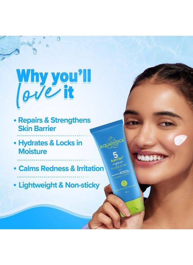 Aqualogica - 5 Barrier+ Repair Moisturizer With Avocado & 5 Essential Ceramides - 100G | Repairs And Strengthens Skin Barrier | Deeply Moisturizes | Non-Sticky & Non-Oily | Suitable For All Skin Types - Image 1