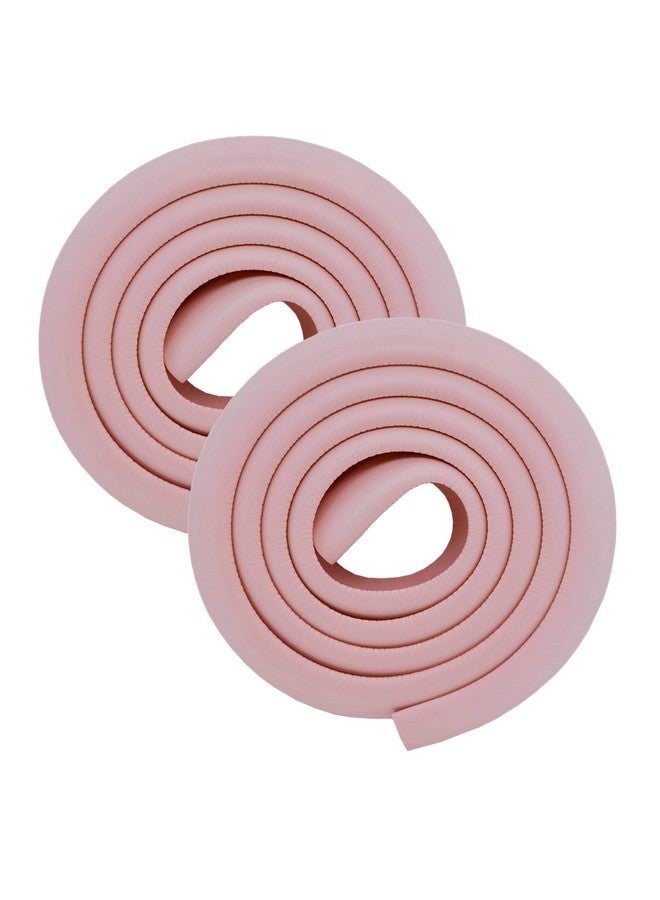 M2cbridge L Shape Extra Thick Furniture Table Edge Protectors Foam Baby Safety Bumper Guard 6.5 Ft (Pink(6.5ft x 2)) - Image 1