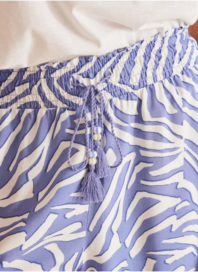 women'secret Blue zebra print trousers