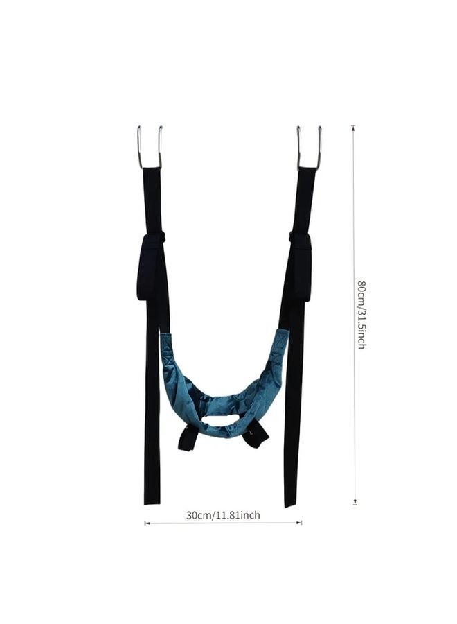 Adjustable Neck Relaxation Strap Resistance Band Hook Mounted Hands Free Weighted Stretcher - Image 1
