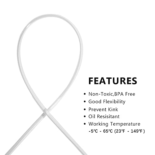 QuQuyi PVC Vinyl Tubing Lightweight Grade Clear Plastic Tube, 6mm ID X 8mm OD PVC Tube Flexible Plastic Hose Line Pipe Oil Resistant Multipurpose Vinyl Hose, BPA Free，3.3FT - Image 4