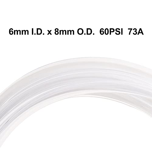 QuQuyi PVC Vinyl Tubing Lightweight Grade Clear Plastic Tube, 6mm ID X 8mm OD PVC Tube Flexible Plastic Hose Line Pipe Oil Resistant Multipurpose Vinyl Hose, BPA Free，3.3FT - Image 5