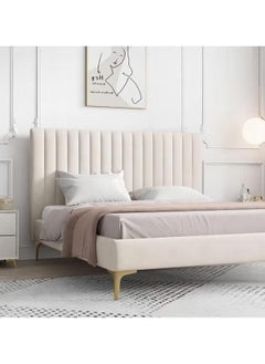 Wooden Twist Wooden Twist Concoct Modernize Velvet Upholstery Bed for Luxury Bedroom Contemporary, Stylish, and Elegant  (King Size)  - Image 2