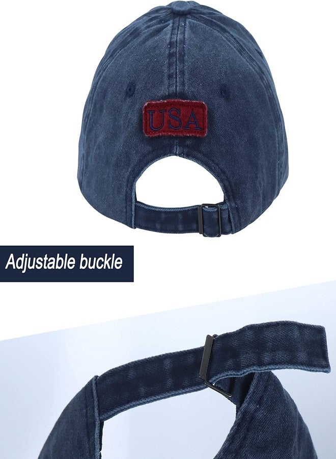 FASHOLIC USA Denim Unisex Baseball Caps Casual Sports Summer Outdoor Activities Cap for Men and Women (Blue) - Image 2