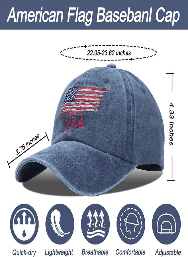 FASHOLIC USA Denim Unisex Baseball Caps Casual Sports Summer Outdoor Activities Cap for Men and Women (Blue) - Image 3