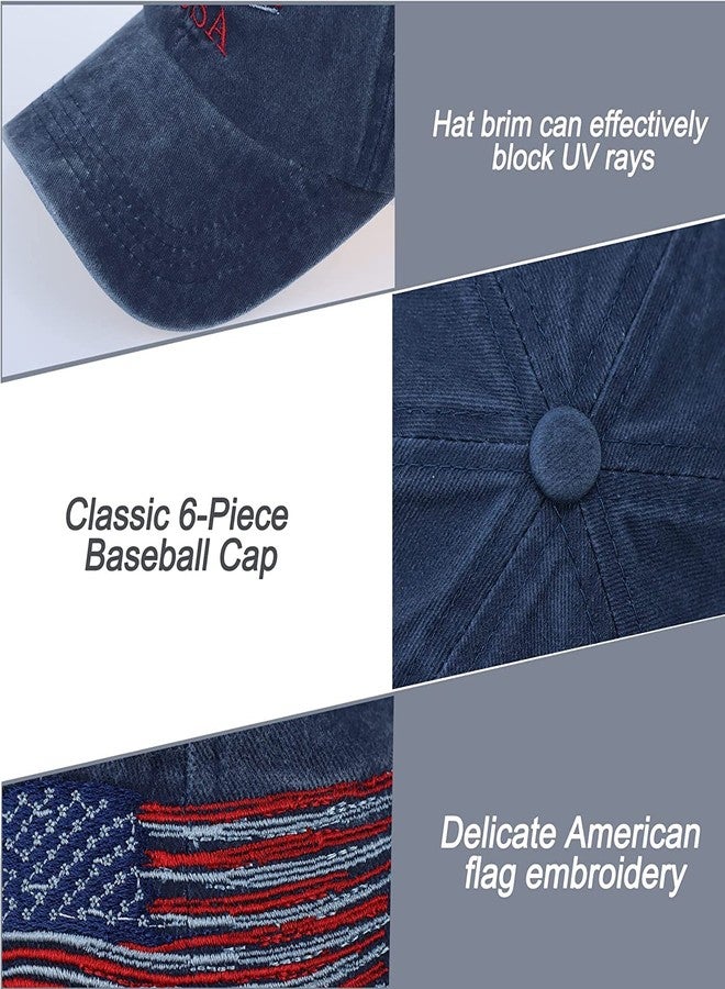 FASHOLIC USA Denim Unisex Baseball Caps Casual Sports Summer Outdoor Activities Cap for Men and Women (Blue) - Image 4