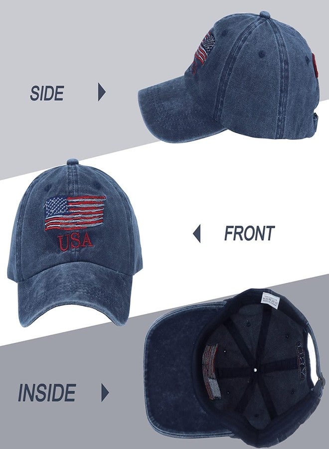FASHOLIC USA Denim Unisex Baseball Caps Casual Sports Summer Outdoor Activities Cap for Men and Women (Blue) - Image 5