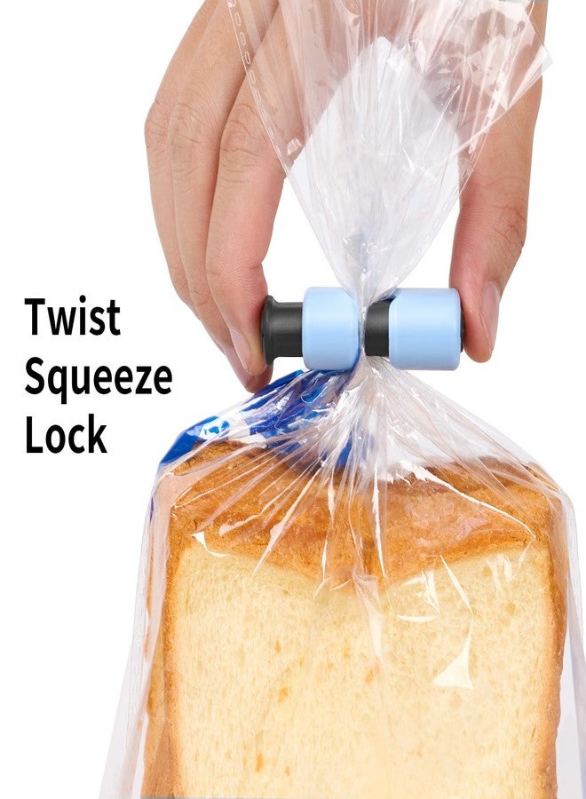 VALUCKEE 10 Pack Squeeze and Lock Bread Bag Clips, Bread Clips Resuable, Bag Clips for Food Storage, Sturdy Bread Cilp, Heavy Plastic, Handy Bag Cinch, Easy to Use with Bread Bag Closures, 10 Colors - Image 3