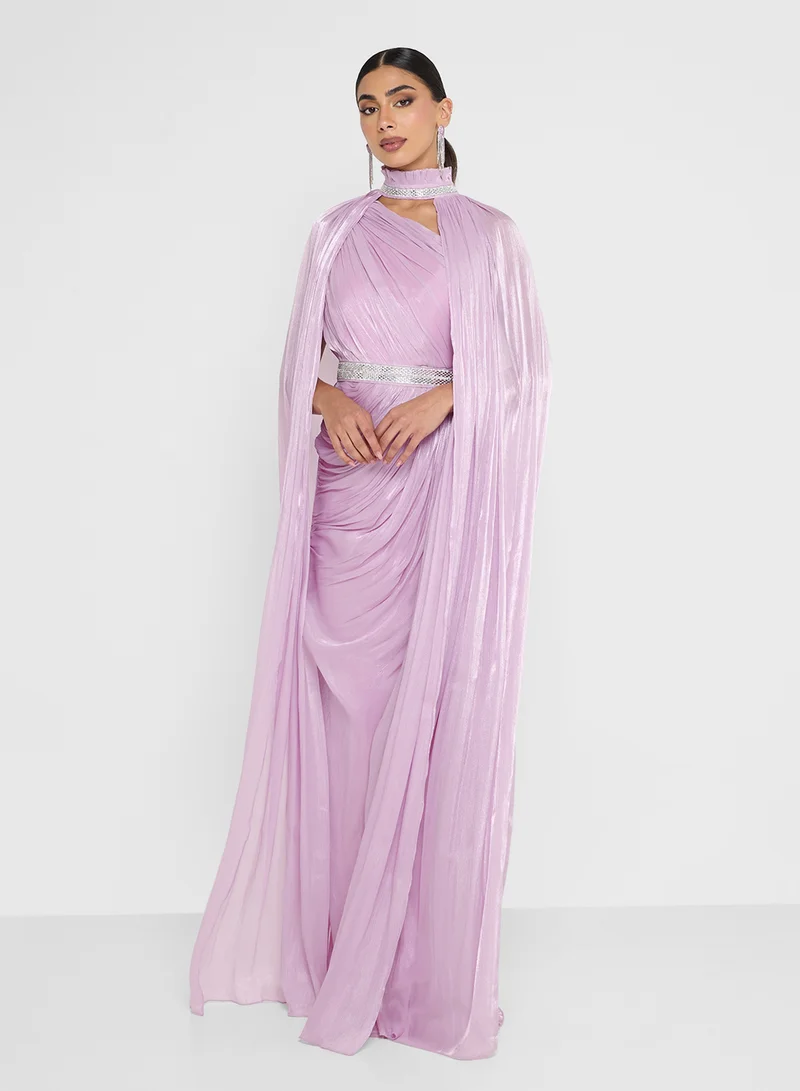 Golden Apple 2Pcs Set Belted Maxi Dress