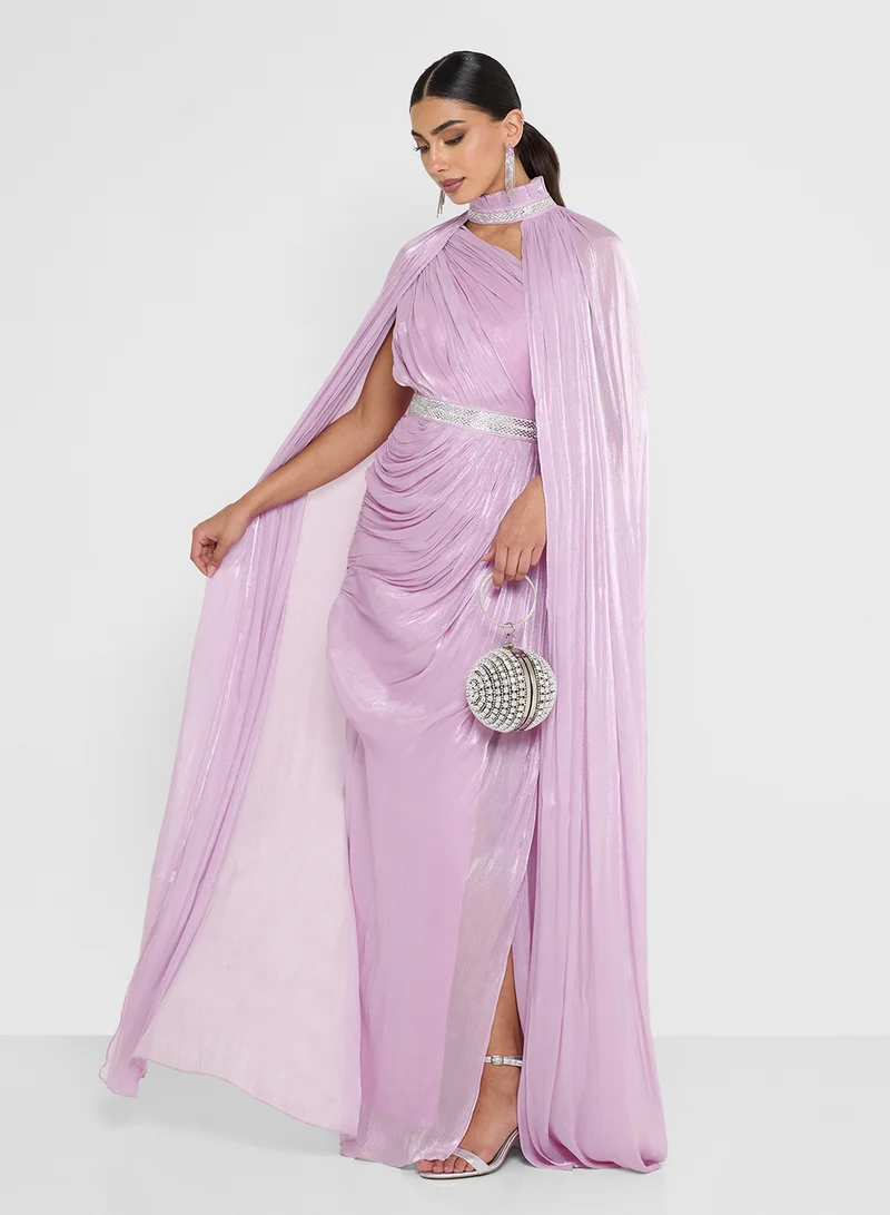 Golden Apple 2Pcs Set Belted Maxi Dress
