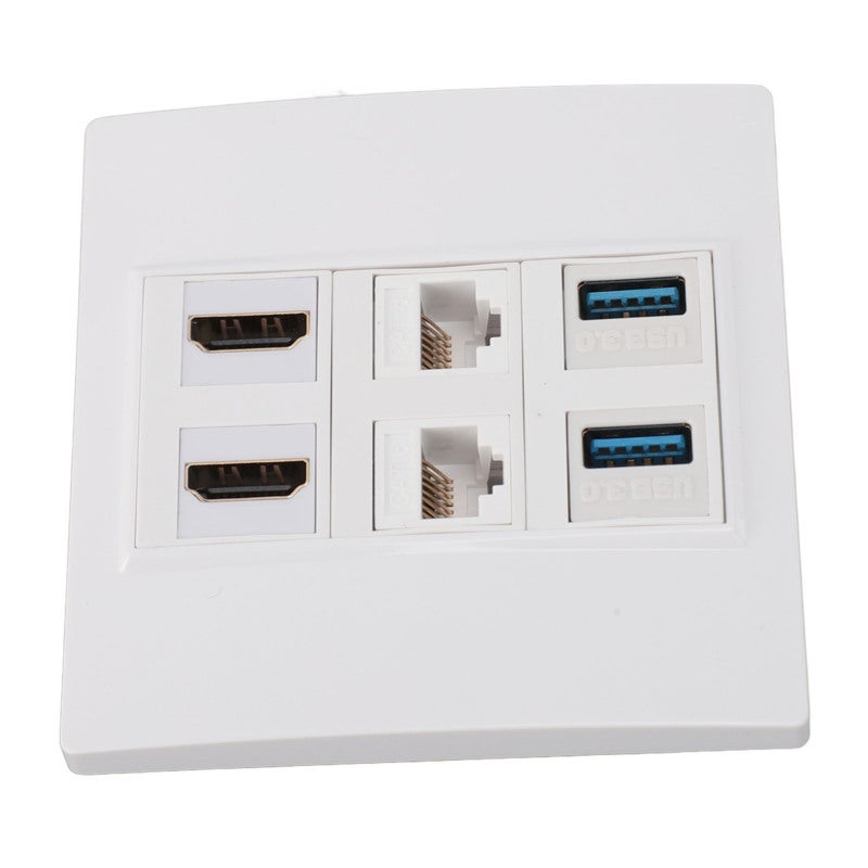 اتش دي ام اي واجهة وسائط متعددة عالية الوضوح USB3.0 RJ45 لوحة حائط - متوافقة مع CAT6 سرعة نقل سريعة للمكتب المنزلي - Image 5
