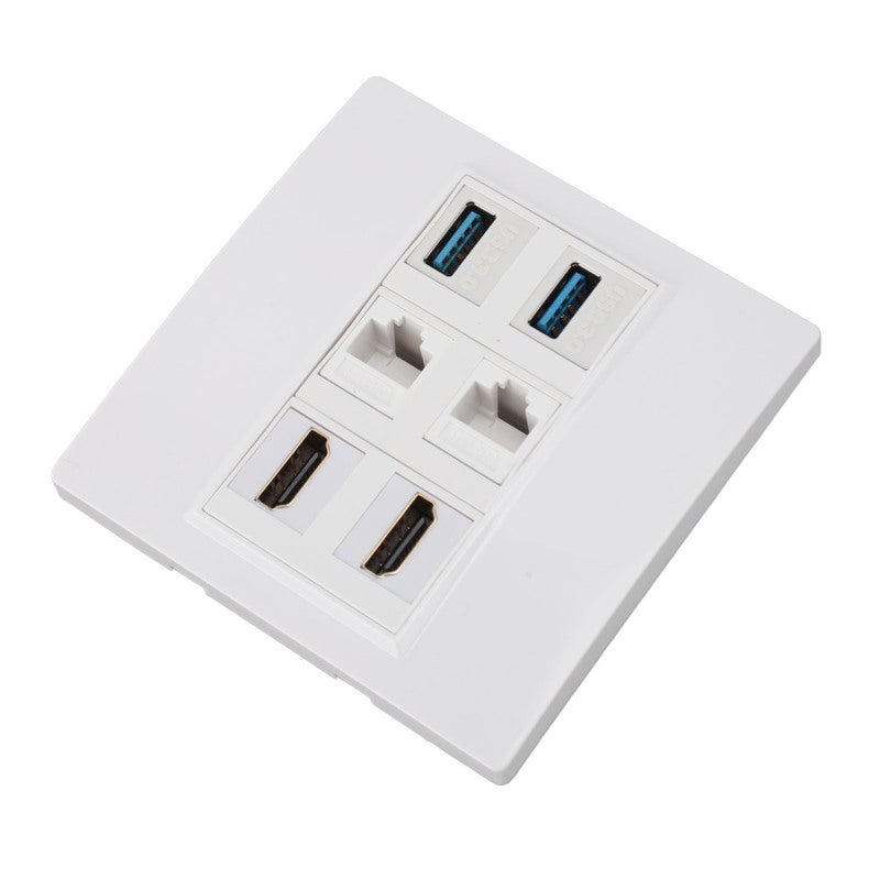 اتش دي ام اي واجهة وسائط متعددة عالية الوضوح USB3.0 RJ45 لوحة حائط - متوافقة مع CAT6 سرعة نقل سريعة للمكتب المنزلي - Image 4