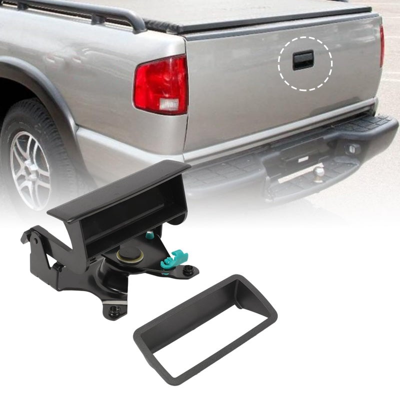 Gaogsiy 15007218 Tailgate Lift Handle with Bezel Fits S10 19992004 Sonoma 19992004 Hombre 19942004 Replace GM1916103 C580708 Rear Gate Textured Latch Handle Cover Trim Without Key Hole Without Camera Hole - Image 3