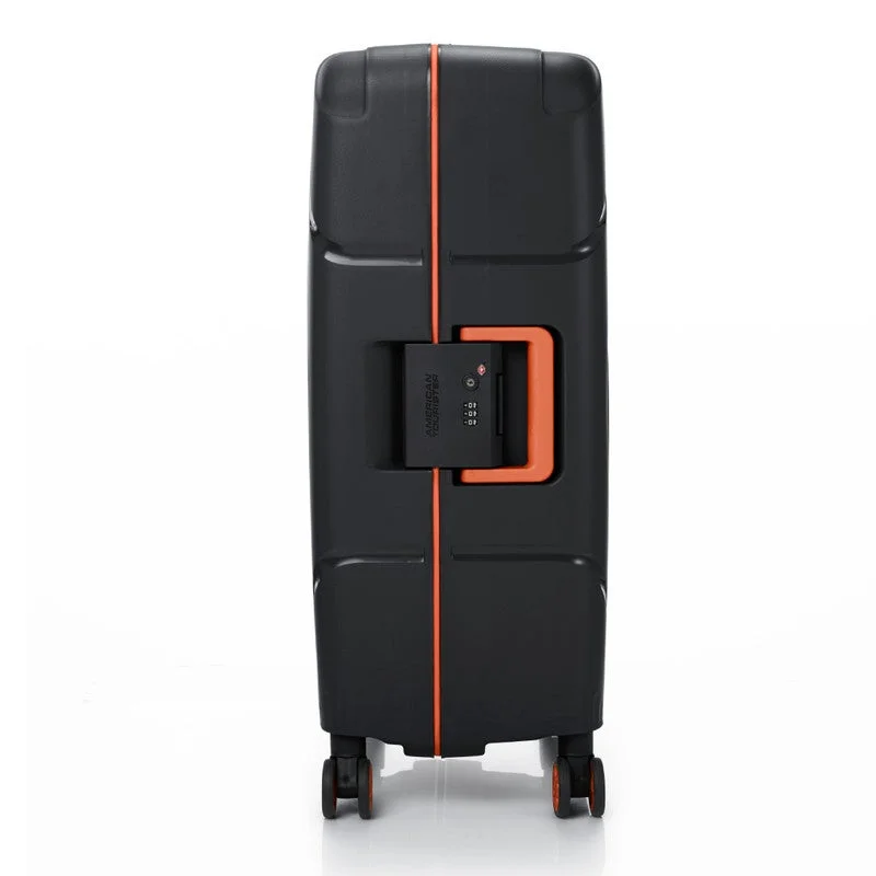 AMERICAN TOURISTER Circurity Suitcase, Check-In Size 68 cm / 25 inch, 4 Spinner Wheels, Hard Top, Polypropylene, Black|Scratch & Impact Resistant Material|Lightweight|XtraSecu™ 3 Point Locking System|TSA Lock - 3 Years International Warranty