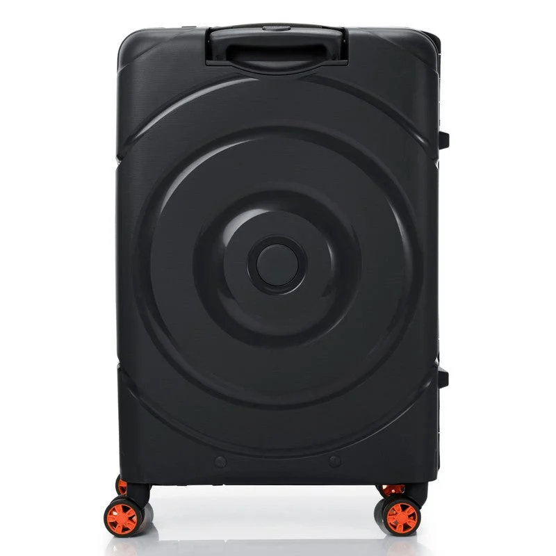 AMERICAN TOURISTER Circurity Suitcase, Check-In Size 68 cm / 25 inch, 4 Spinner Wheels, Hard Top, Polypropylene, Black|Scratch & Impact Resistant Material|Lightweight|XtraSecu™ 3 Point Locking System|TSA Lock - 3 Years International Warranty