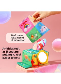 Generic Children's Tear Paper-drawing Toy Baby Paper-drawing Toy Can Bite Baby Early Education-Specifications: Paper Box * 3 Rattles + 10 Silk Scarves  - Image 3