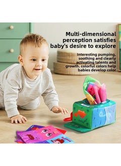 Generic Children's Tear Paper-drawing Toy Baby Paper-drawing Toy Can Bite Baby Early Education-Specifications: Paper Box * 3 Rattles + 10 Silk Scarves  - Image 5