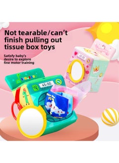 Generic Children's Tear Paper-drawing Toy Baby Paper-drawing Toy Can Bite Baby Early Education-Specifications: Paper Box * 3 Rattles + 10 Silk Scarves  - Image 2