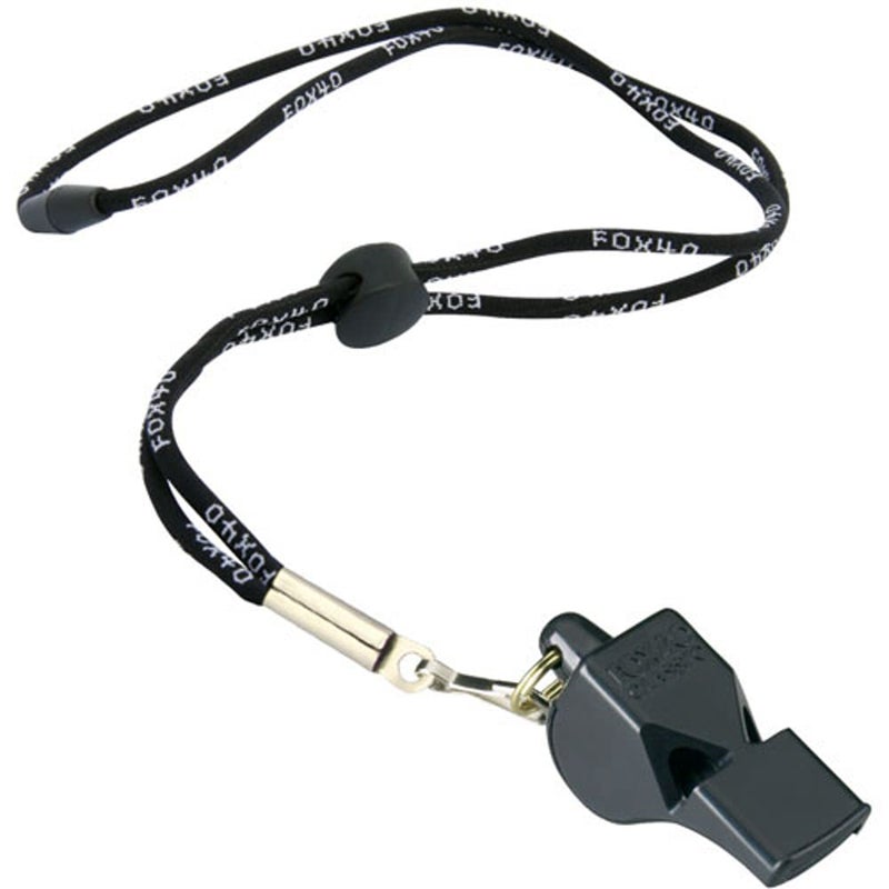 Fox 40 Classic Official Whistle with Break Away Lanyard (Black) - Image 2