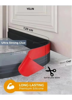 YELIN Door Draft Stopper, 120 cm Length Under Door Seal,Suitable for Filling the Gaps between Doors and Windows, Blocking insects, Waterproof, Dustproof, Lightproof and Noiseproof.  - Image 2