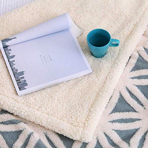 LOMAO Sherpa Fleece Blanket Fuzzy Soft Bed Blanket Dual Sided Throw Blanket fit Couch Sofa (Light Blue,51x63 inch) - Image 5
