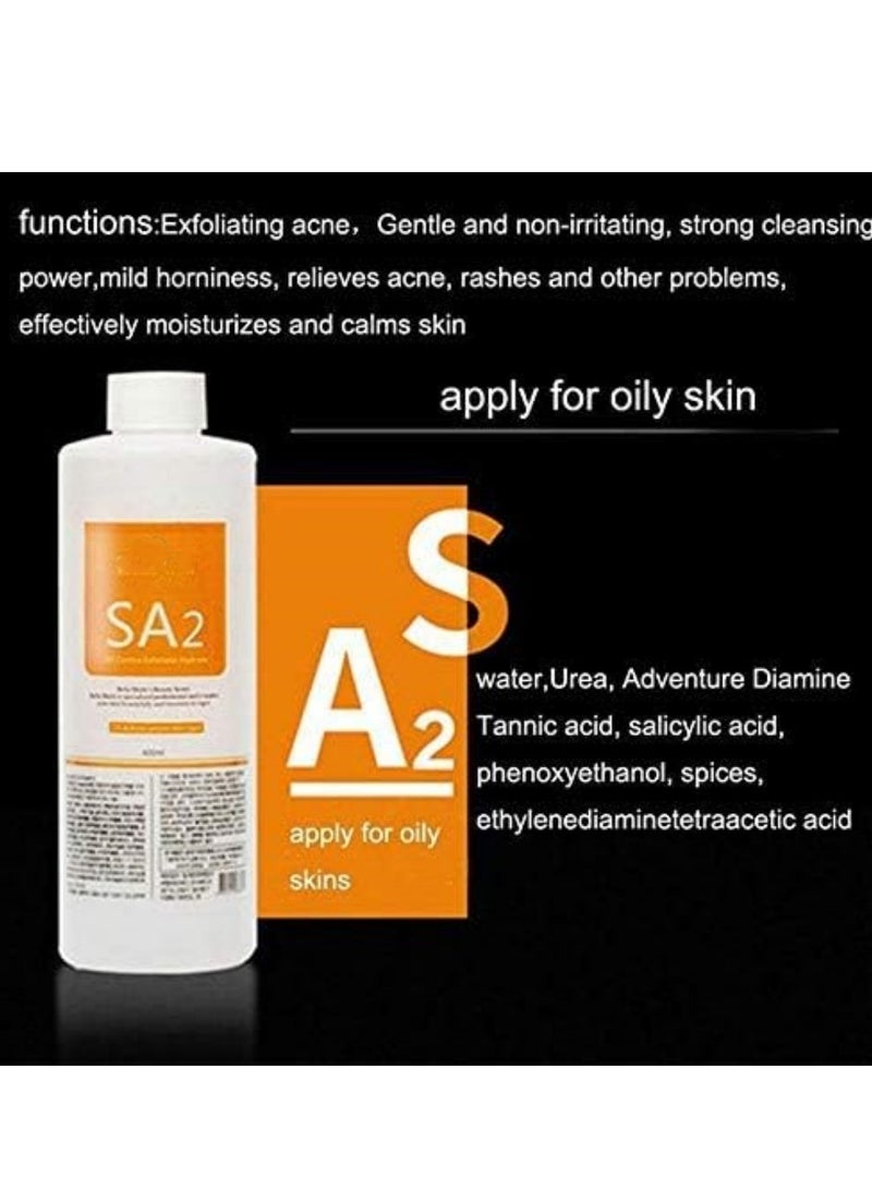 AS1 SA2 AO3 Aqua Peeling Solution Premium Salon Professional Dermabrasion Serum for Small Bubble Skin Care Facial Mask Machine (SA2 , 400ml) - Image 2