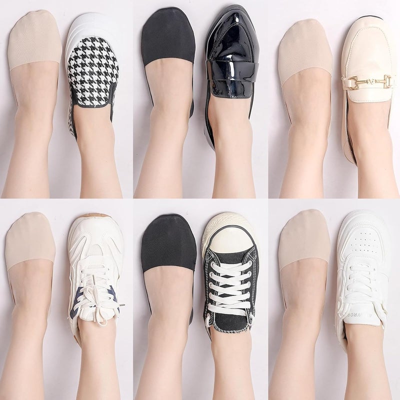 HZYH Women's Summer NoShow Socks Thin Cotton Cooling Fabric Invisible Socks with NonSlip StayPut Cuff for FlatsHeelsSneakers Shallow Cut Pairs - Image 3